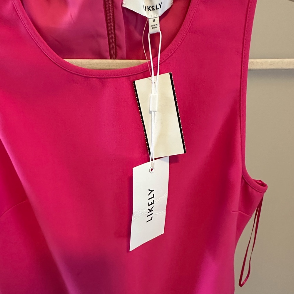Likely Hunt - Pink Sleeveless Halter A-Line Dress - Picture 2 of 6